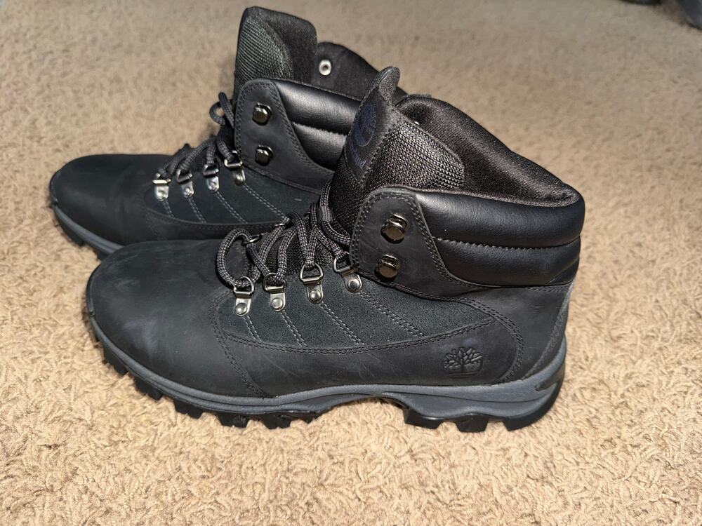 Timberland Men's Rangeley Mid Hiker Leather Boots Black 10
